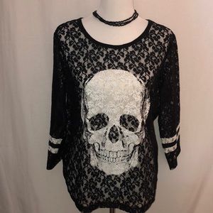 Express Skull 💀 Lace Shirt
